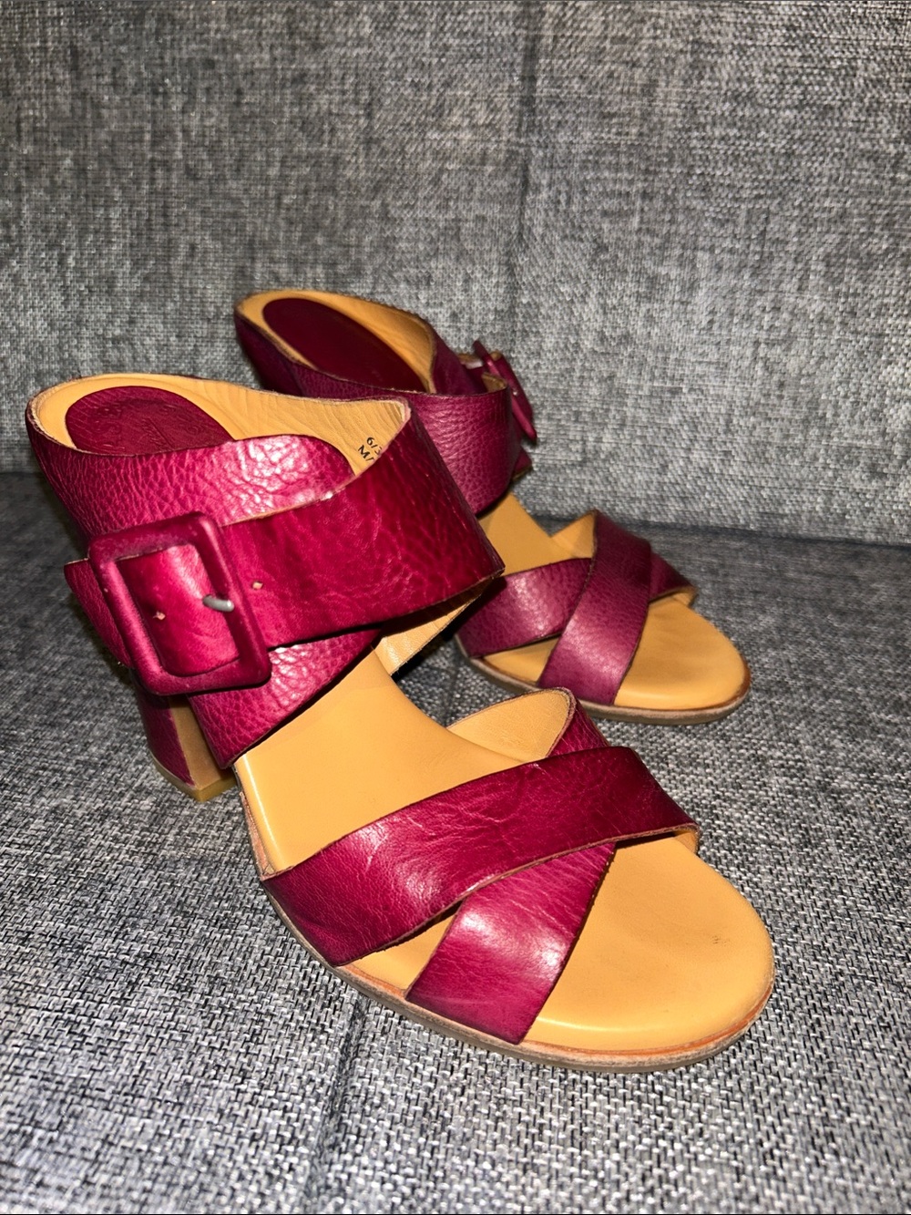 NEW - Kork-Ease Women’s Berry Leather Buckle Heeled Sandals